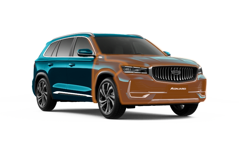 Схема зон оклейки «Стандарт»