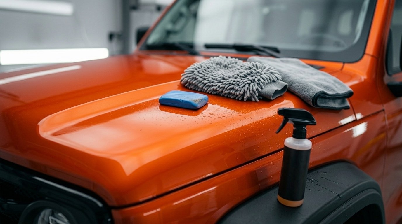 Подготовка кузова к полировке: Мойка и очистка глиной